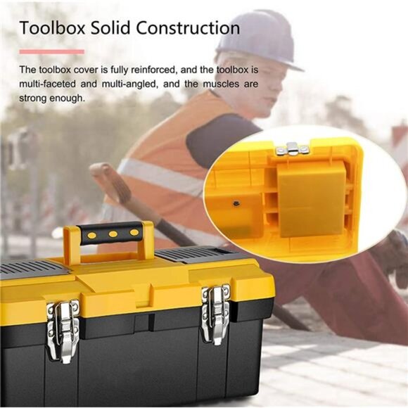 16.5-Inch Toolbox with Removable Tray with Stainless Steel Dual Lock Secured - Picture 3 of 6